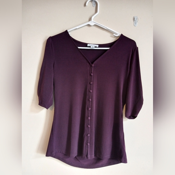 Calvin Klein Half Sleeve Blouse Size Small - Picture 1 of 4